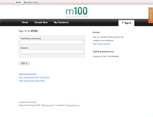 Tablet Screenshot of m100.donortools.com