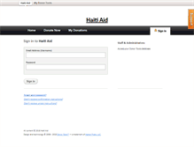 Tablet Screenshot of haitiaid.donortools.com